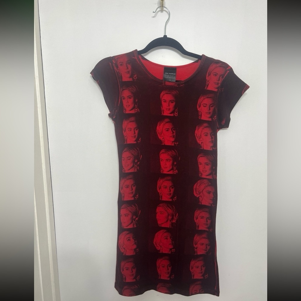Andy Warhol Red Mini T Shirt Dress